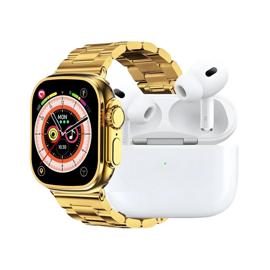 I20 Ultra Max Suit Smart Watch 10 In 1 Box 2.3inch Large Screen With 7 Strips Smart Watch With Airpords 2 (Random Color)
