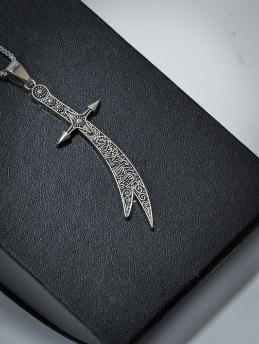 Zulfiqar Sword Pendant Necklace Stainless Steel